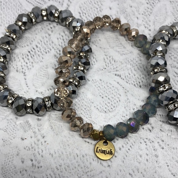 Bundle lot 4 crystal stretch bracelets Erimish and more - Picture 4 of 4